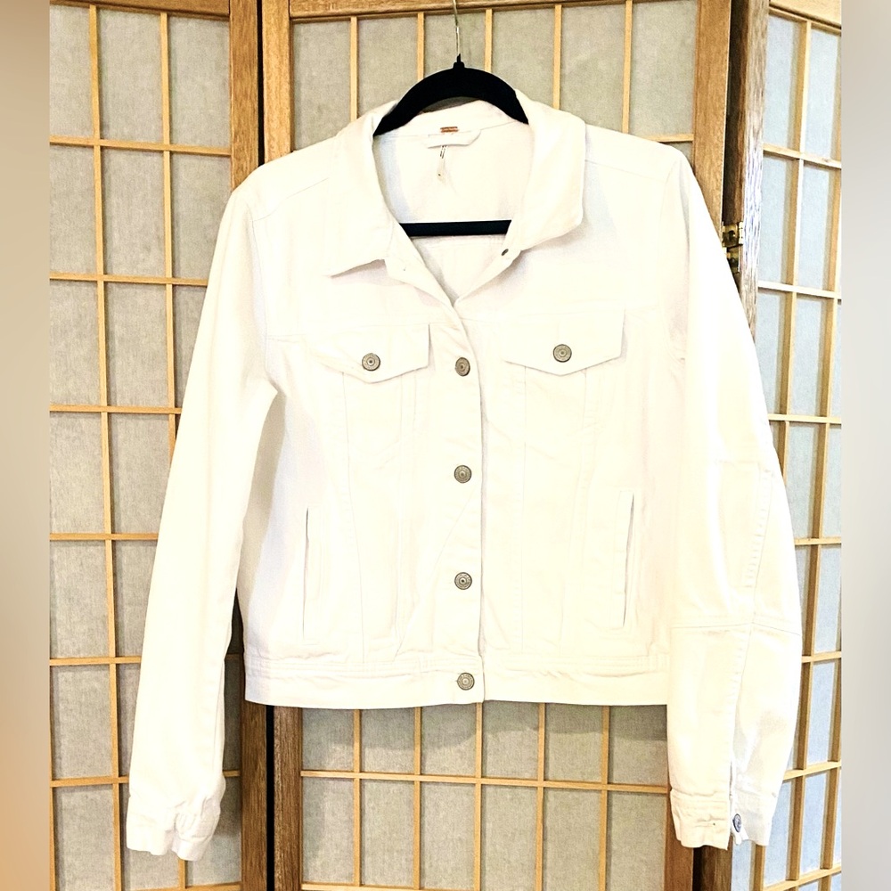 White Free People Jean Jacket . Size M